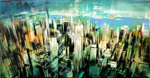 NYC FM Radio van Bianca Prettau, Schilderij te koop op Singulart