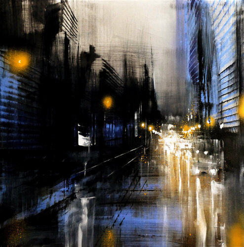 Busy Evening van Bianca Prettau, Schilderij te koop op Singulart
