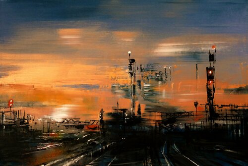 Railway Periphery van Bianca Prettau, Schilderij te koop op Singulart