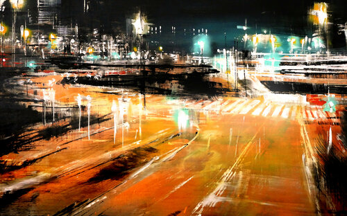 Highway Junction von Bianca Prettau, Malerei kaufen auf Singulart