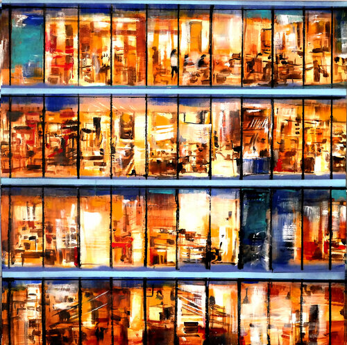 Working Late van Bianca Prettau, Schilderij te koop op Singulart