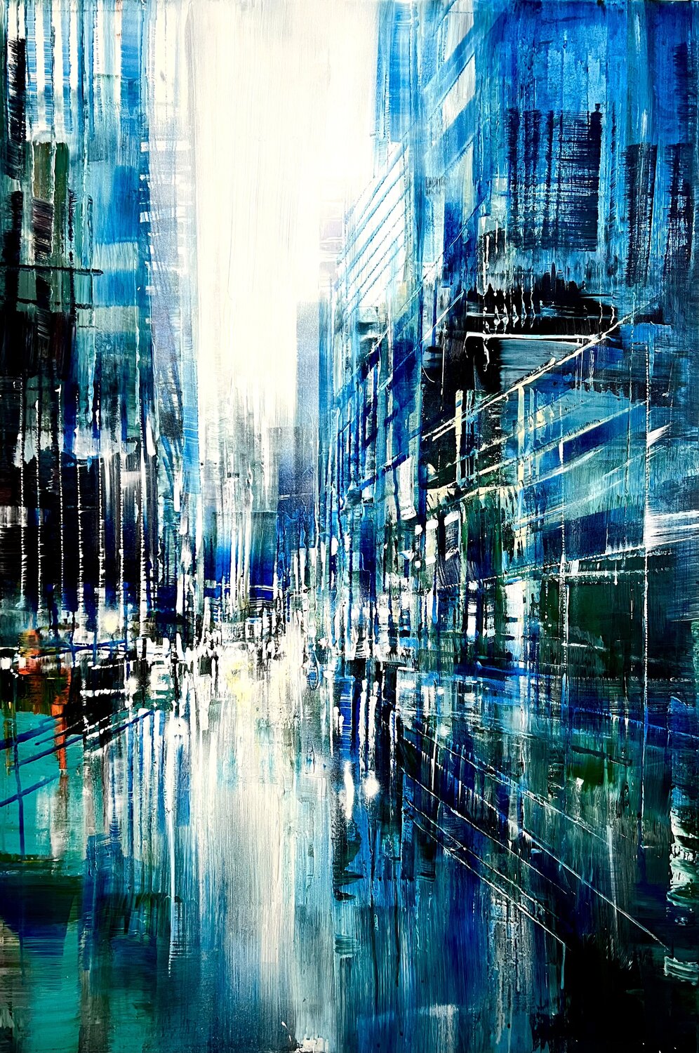 Canary Wharf in blue Bianca Prettau