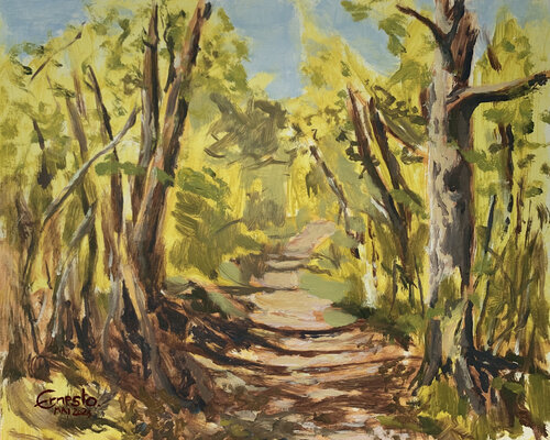 Study for the Sunny Walk by Ernesto Heen, Painting for Sale on Singulart
