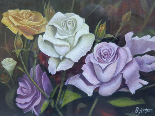 Roses von Bassam Andari, Malerei kaufen auf Singulart