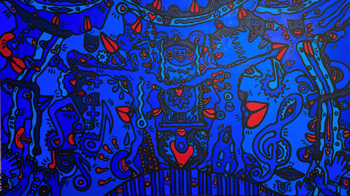 Musen Tänze Maskeraden von Christoph Mandera, Malerei kaufen auf Singulart