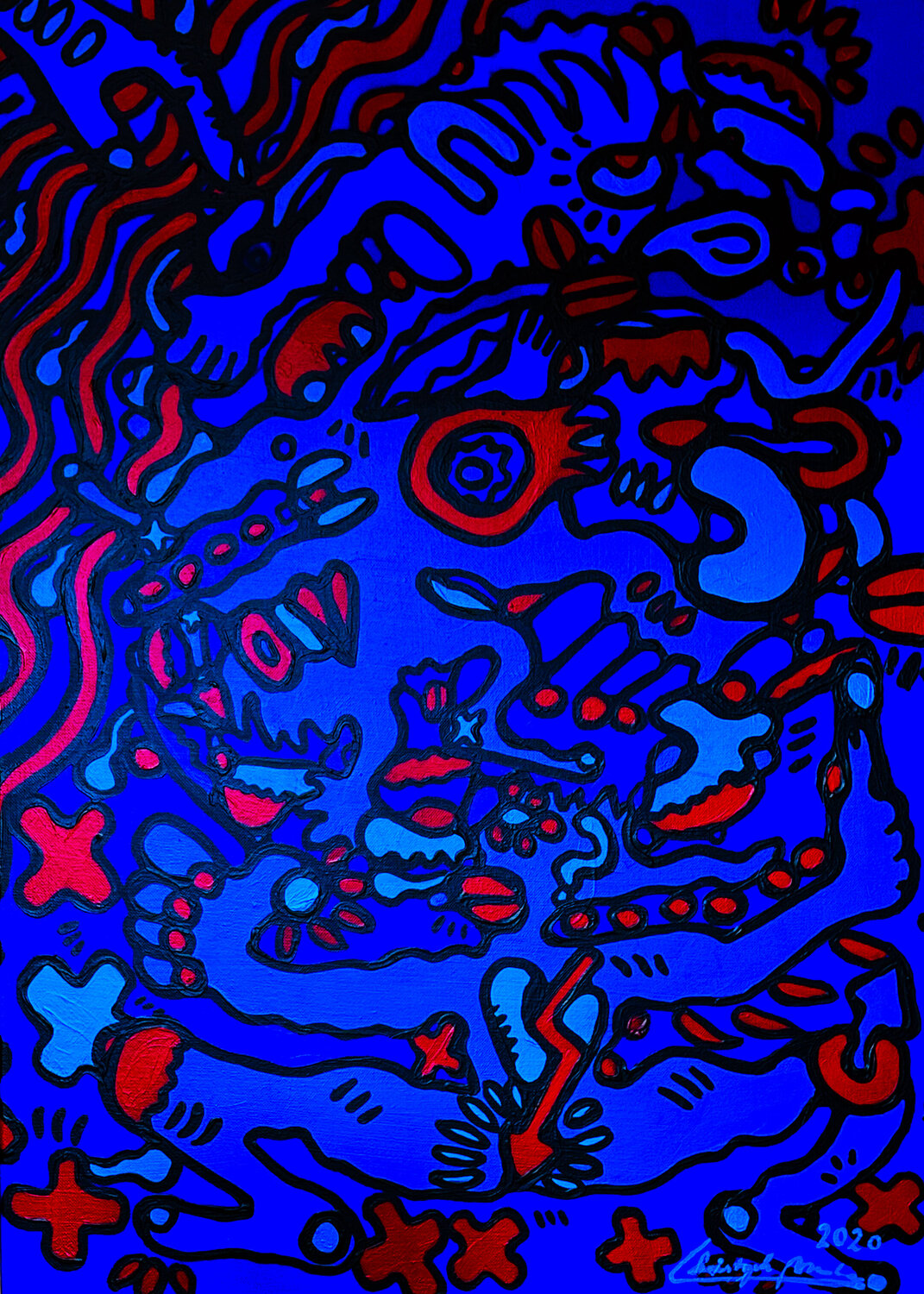 Tanze Samba mit mir Christoph Mandera Pintura original en venta