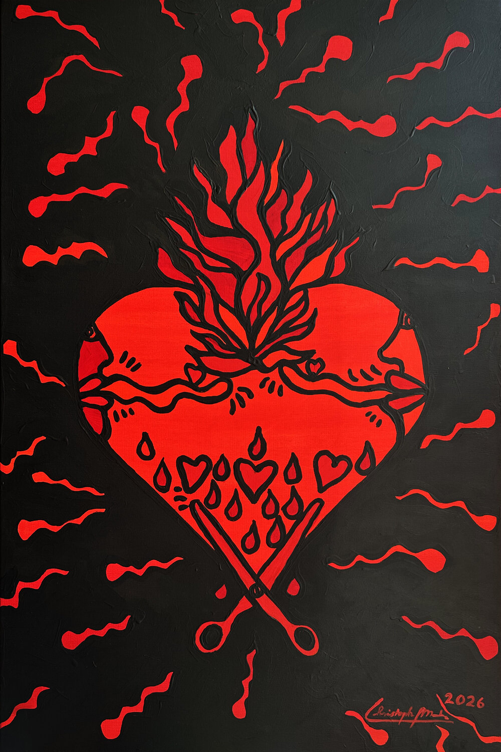 Liebe (Serie: Glaube, Liebe, Hoffnung) Christoph Mandera Pintura original en venta