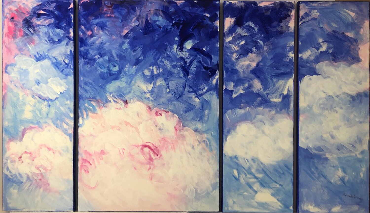La tête dans les nuages Michèle Herblin Dipinto originale in vendita