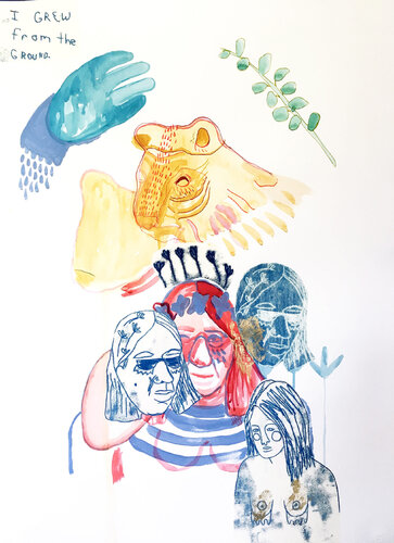 I Grew From the Ground Up di Jennifer Belair Sakarian, Pittura in vendita su Singulart