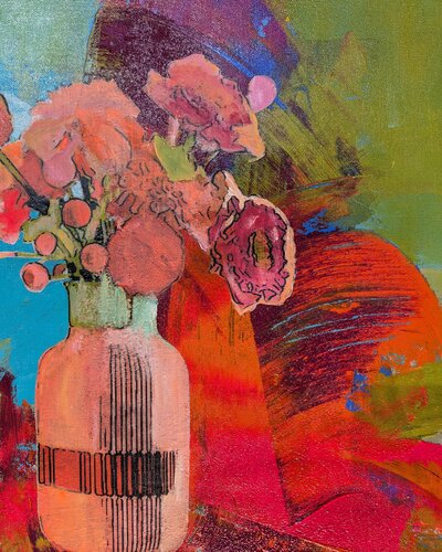 Der Kaffee riecht heut anders van Michaela Kuhl, Schilderij te koop op Singulart