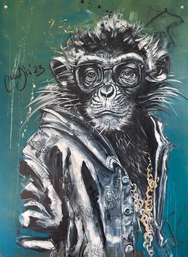 urban ape Jimmy de Claudia Rohner, Pintura a la venta en Singulart