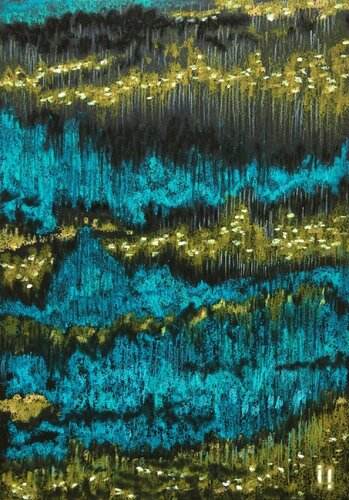 Savanes Inondées - 31,9 X 41,9 encadré par Ines Soavi, Œuvre sur papier en vente sur Singulart