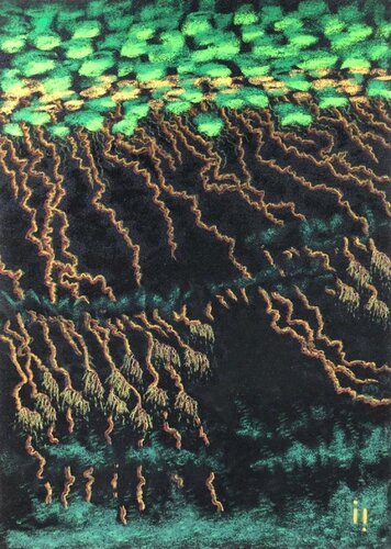Berge du Bayou - 31,9 X 41,9 encadré van Ines Soavi, Werk op papier te koop op Singulart