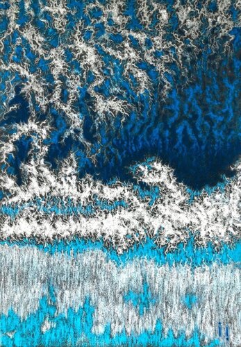 Déferlement d'Écume - 31,9 X 41,9 encadré by Ines Soavi, 종이 for Sale on Singulart