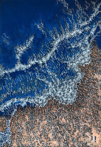 Ressac - 31,9 X 41,9 encadré by Ines Soavi, 종이 for Sale on Singulart