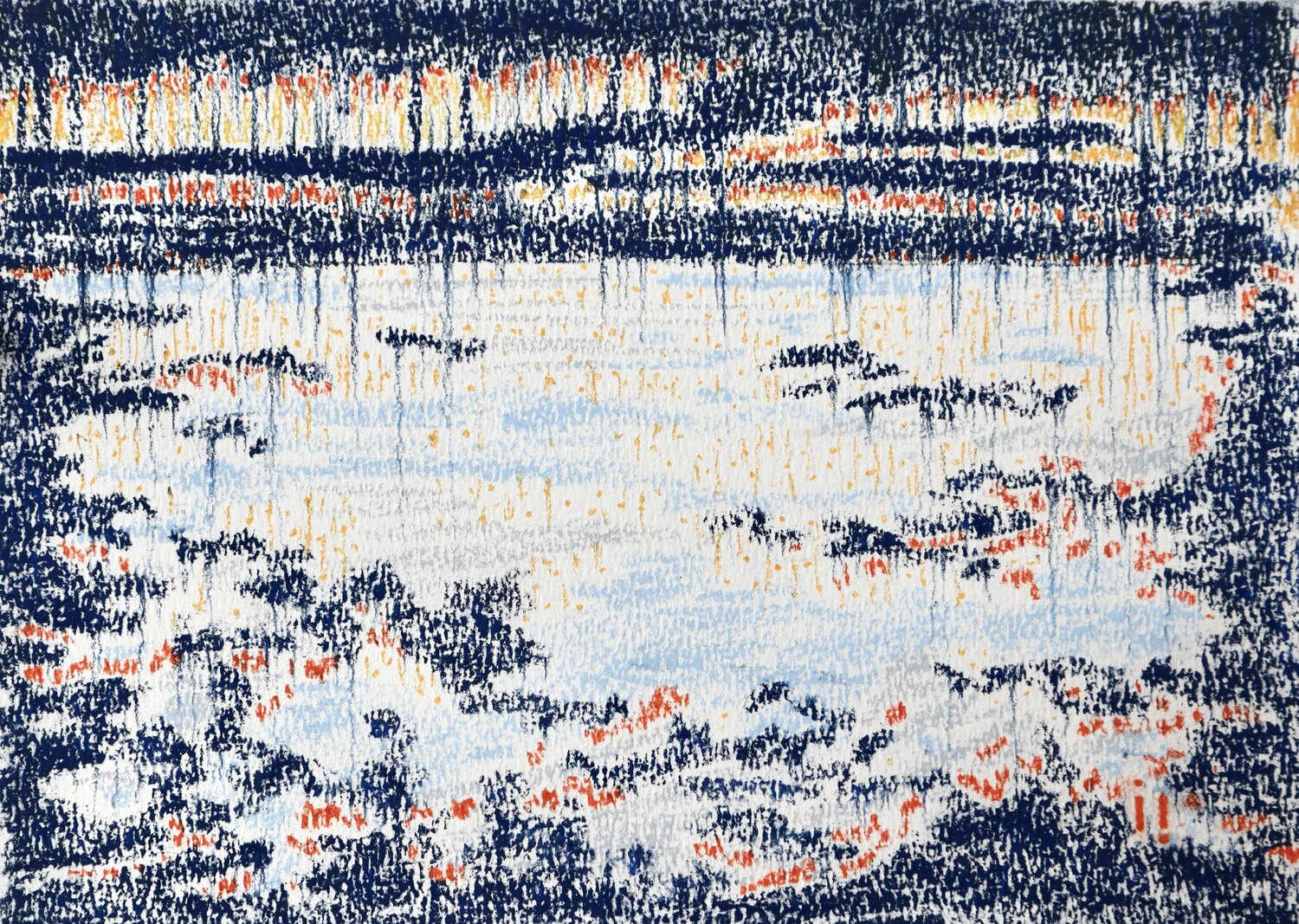 Étang de l'Or - 42,5 X 32,5 encadré Ines Soavi Werk auf Papier zu verkaufen