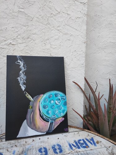 Joint and bubble tea von Perrine Gimenez, Malerei kaufen auf Singulart