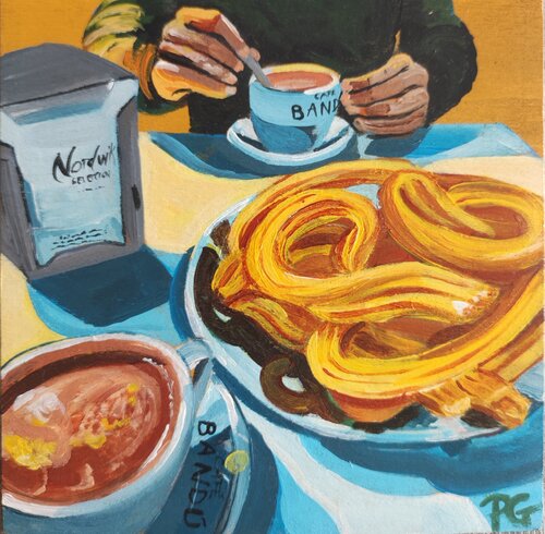 Amores churros by Perrine Gimenez, Painting for Sale on Singulart