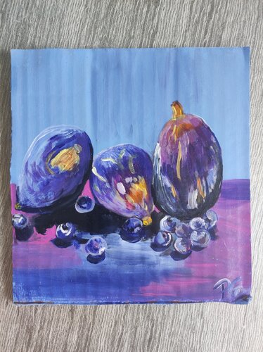 Figs and blueberries von Perrine Gimenez, Malerei kaufen auf Singulart