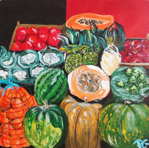 Una frutería en Granada von Perrine Gimenez, Malerei kaufen auf Singulart