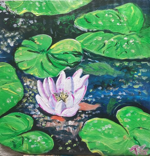 Un nénuphar à la Monet von Perrine Gimenez, Malerei kaufen auf Singulart