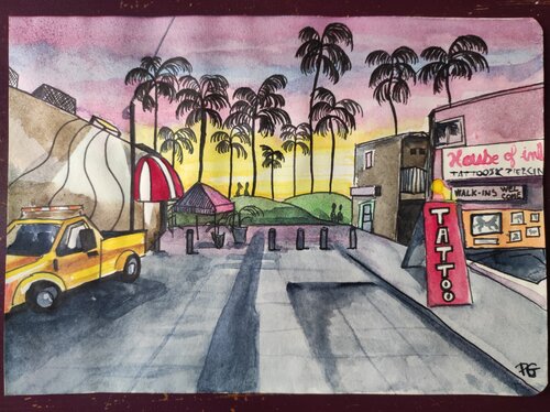 Venice Beach von Perrine Gimenez, Malerei kaufen auf Singulart