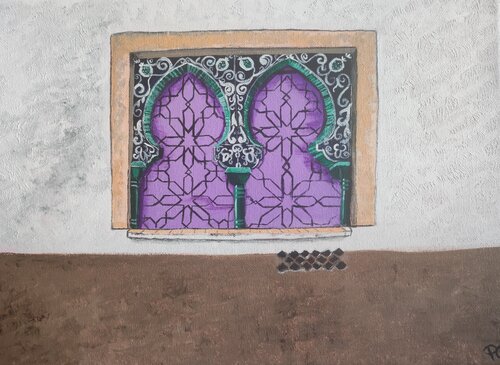 Una ventana en Granada von Perrine Gimenez, Malerei kaufen auf Singulart