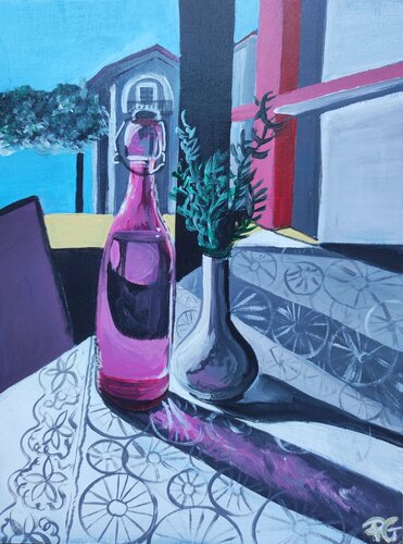 Pink bottle van Perrine Gimenez, Schilderij te koop op Singulart