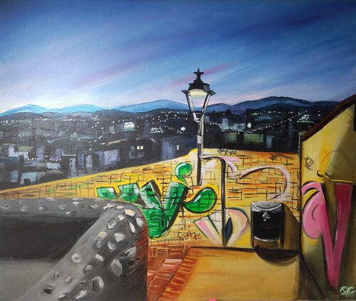 Paysage urbain von Perrine Gimenez, Malerei kaufen auf Singulart