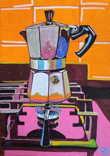 Cafetière à l'italienne van Perrine Gimenez, Schilderij te koop op Singulart