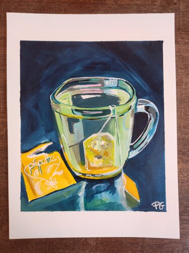 Little cup of tea by Perrine Gimenez, Painting for Sale on Singulart