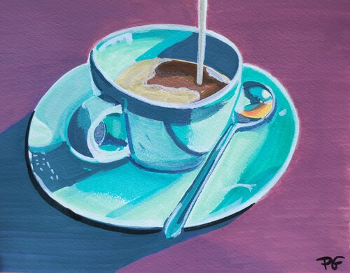Passion café con leche par Perrine Gimenez, Peinture en vente sur Singulart