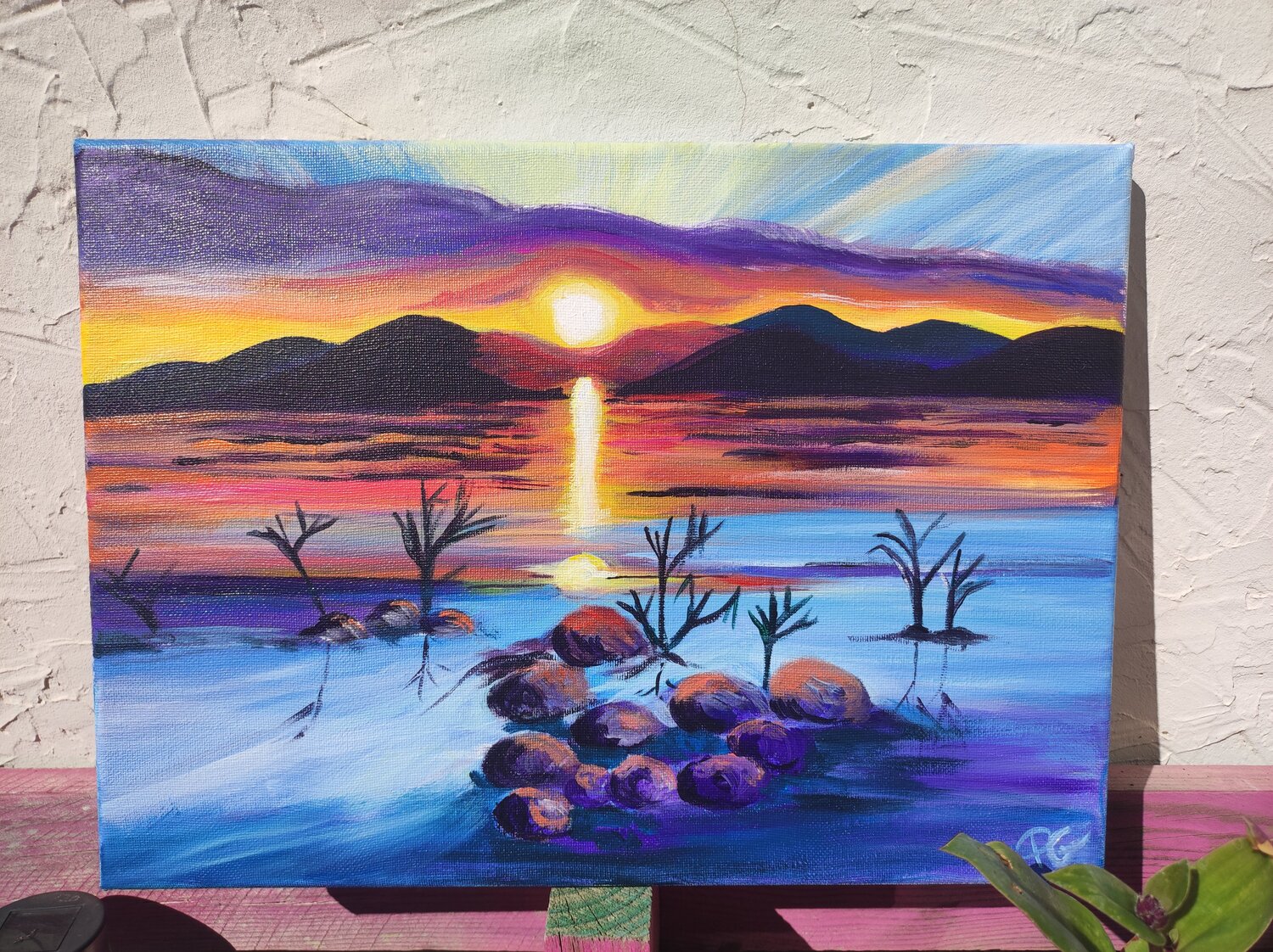 Sunset and river Perrine Gimenez