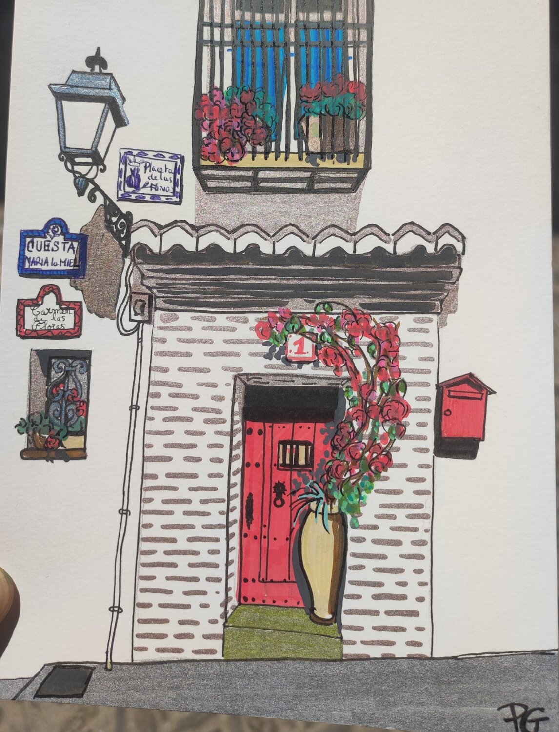 El Carmen de las flores Perrine Gimenez Peinture originale à vendre