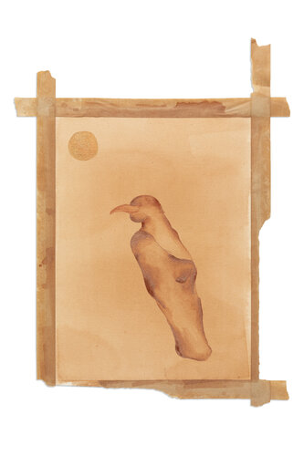 Crow looking at the Sun de Javeria Khan, Pintura a la venta en Singulart