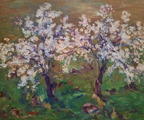 Trees in bloom di Mushegh Grigoryan, Pittura in vendita su Singulart