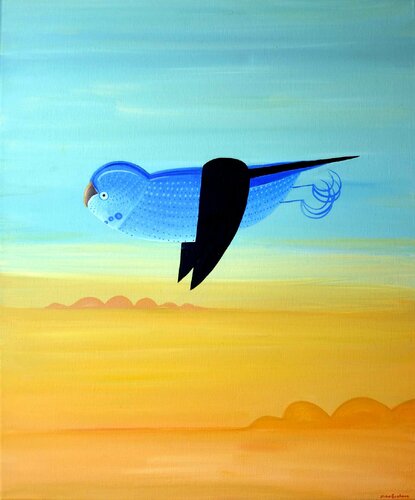 Budgerigar Evening van John Graham, Schilderij te koop op Singulart