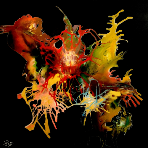 EL CORAZÓN DEL BOSQUE ESTELAR van JO WU, Schilderij te koop op Singulart