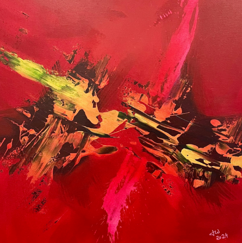 LA EXPLOSIÓN DE LOS ELEMENTOS van JO WU, Schilderij te koop op Singulart