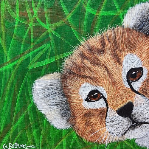 Peek a Boo by Artist Bathmawathy, Painting for Sale on Singulart