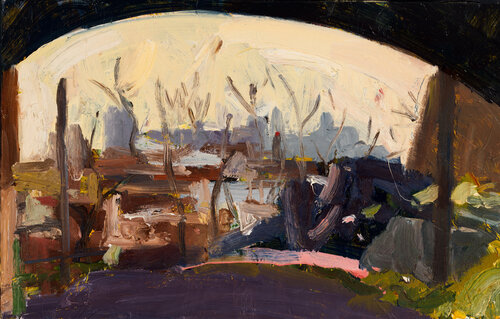 Yellow Skies Pink Dreams von Gillian Wainwright, Malerei kaufen auf Singulart