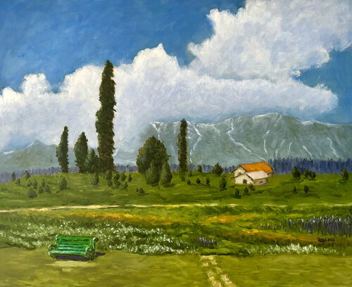 Gulmarg par Uma Krishnamoorthy, Peinture en vente sur Singulart