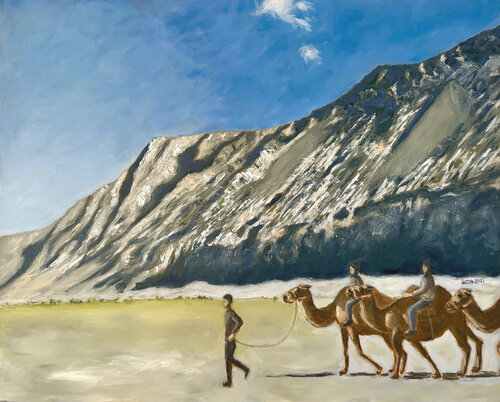 Nubra valley van Uma Krishnamoorthy, Schilderij te koop op Singulart