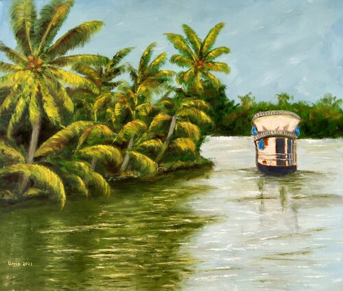 Palm trees in Alleppey Uma Krishnamoorthy