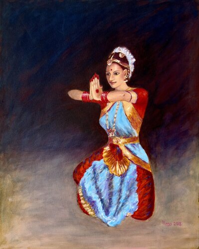 Bharathanatyam Series 7 by Uma Krishnamoorthy, 絵画 for Sale on Singulart