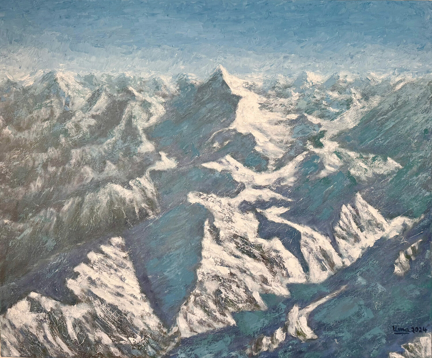 View of Himalayas from Nepal Uma Krishnamoorthy