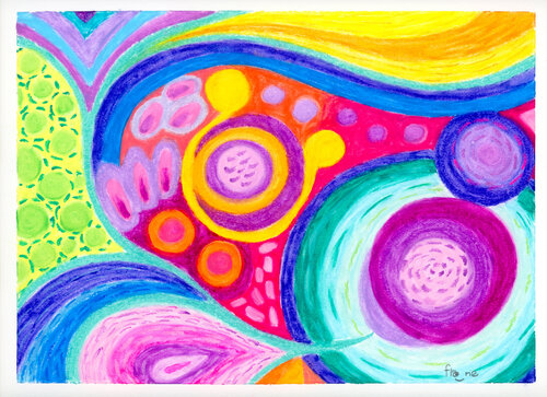 Délices de couleurs 1 di Florie Bonnet, Opera su carta in vendita su Singulart