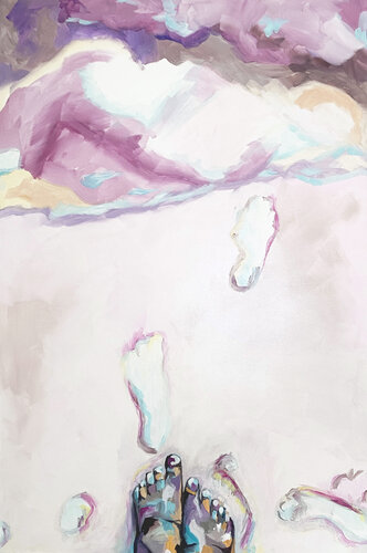 Spuren im Sand I by Claudia Ditters, Painting for Sale on Singulart