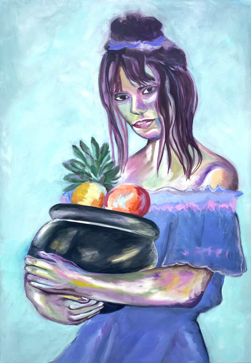 Frau mit Obstschale Claudia Ditters