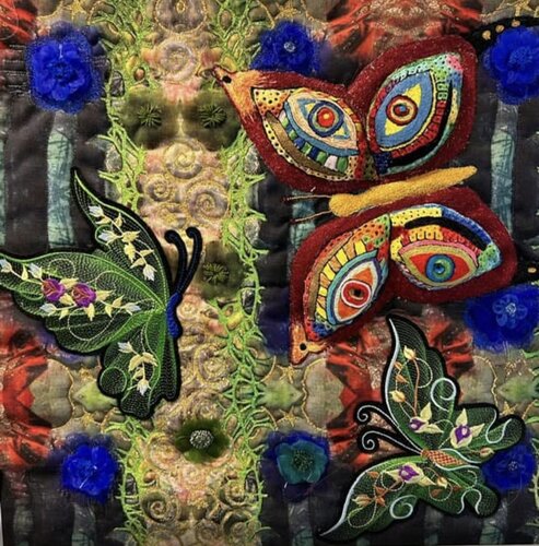 Der Flug der Schmetterlinge von Juliette Eckel, Textil kaufen auf Singulart